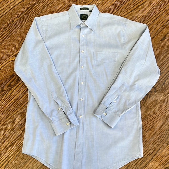 Other - Saddles Light Blue Oxford Button Down Long Sleeve Casual or Dress Shirt